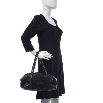 Chanel Smooth Calfskin Medium Luxe Ligne Bowler Black 2 of 14