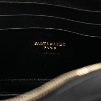 Saint Laurent Grain De Poudre Matelasse Monogram Mini Lou Camera Bag Black 6 of 11