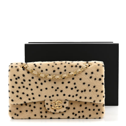 Chanel Pony Hair Cheetah Printed Creative Fabrics Flap Light Beige Black 11 of 11