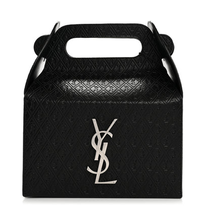 Saint Laurent Calfskin Monogram Take Away Box Black 1 of 8