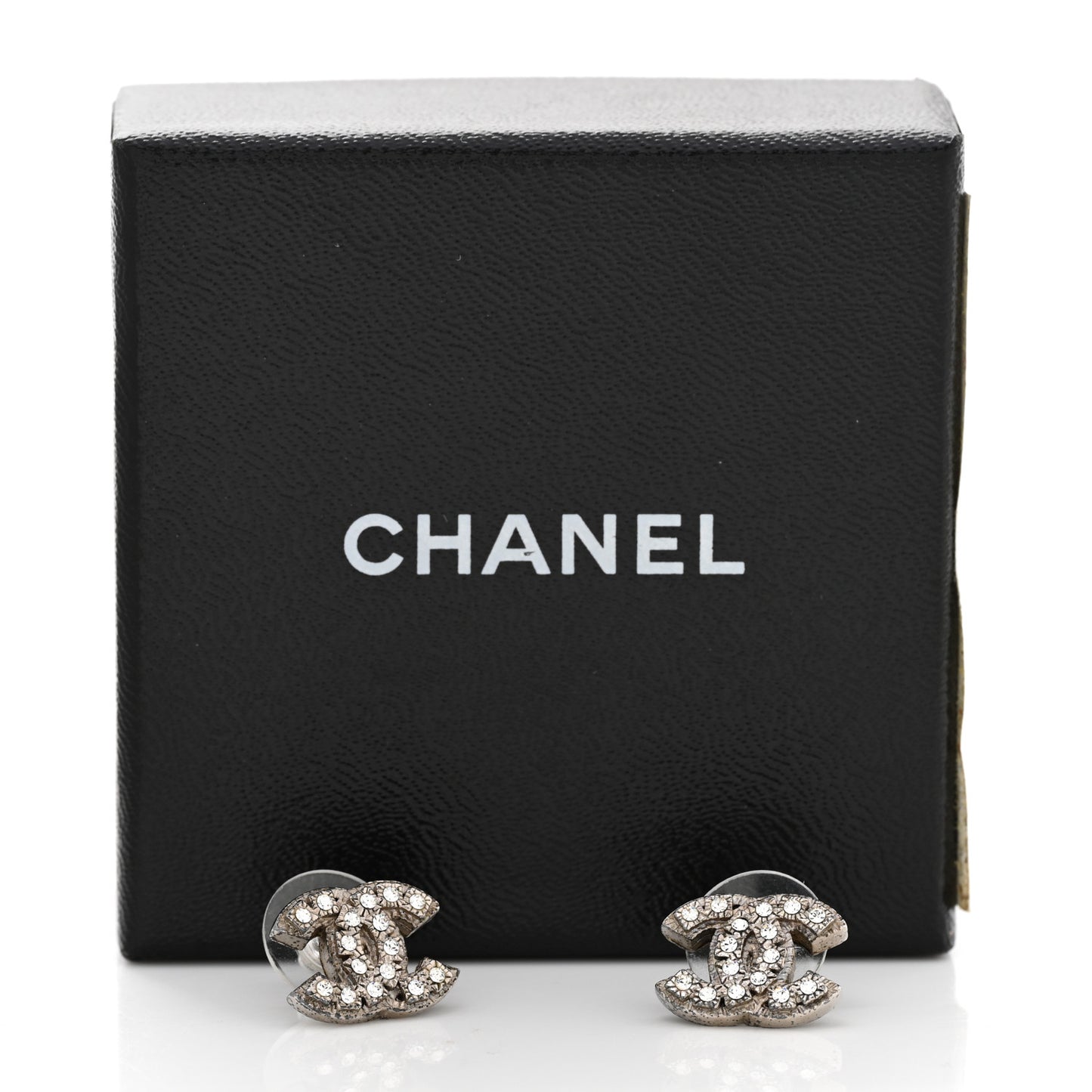 Crystal CC Earrings Silver