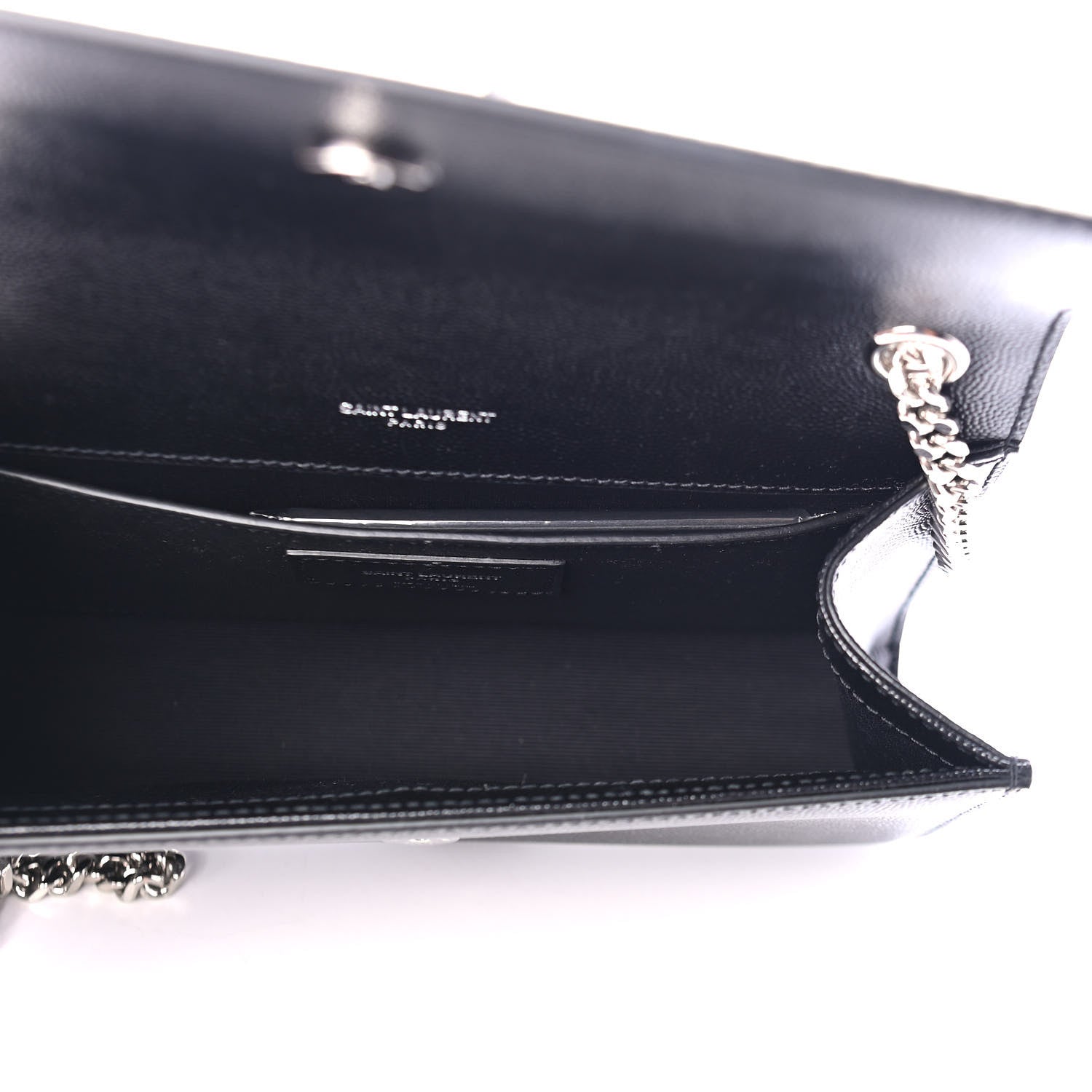 Saint Laurent Grain De Poudre Small Monogram Kate Satchel Black 4 of 4