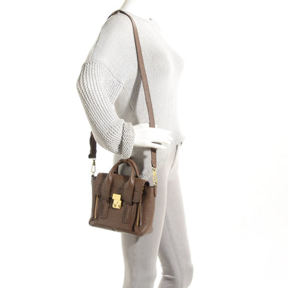 3.1 Phillip Lim 3.1 Textured Calfskin Mini Pashli Satchel Taupe 5 of 12