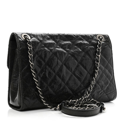 Chanel Crumpled Grained Calfskin Medium CC Crave Flap Black 2 of 9