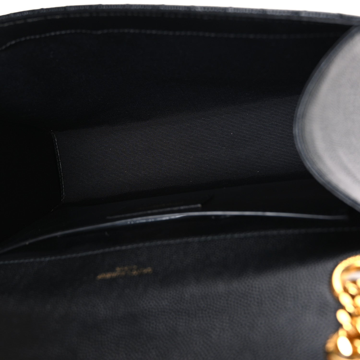 Saint Laurent Grain De Poudre Textured Mixed Matelasse Triquilt Medium Monogram Satchel Black 4 of 10