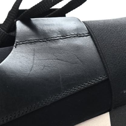 Balenciaga Mesh Calfskin Neoprene Suede Womens Race Runner Sneakers 40 Black 20 of 21