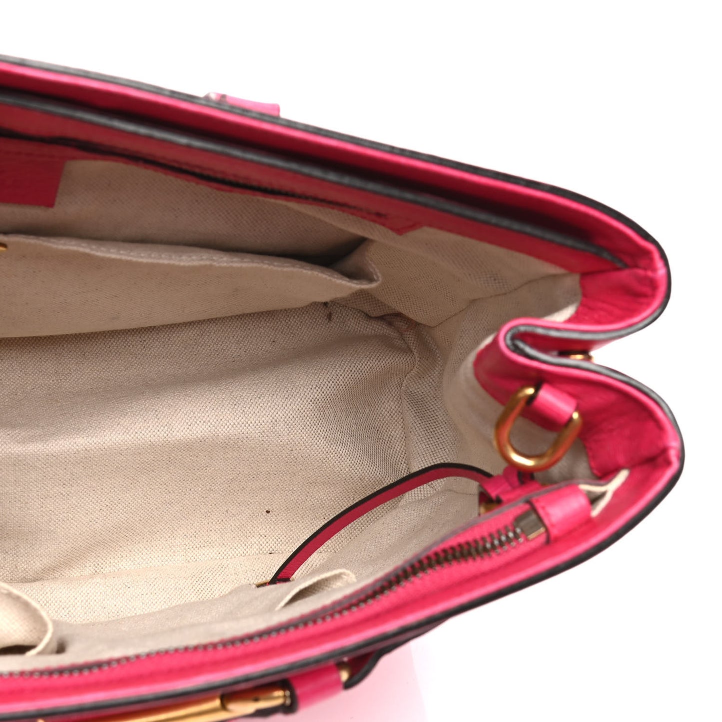 Textured Calfskin Medium Bright Bit Tote Shocking Pink