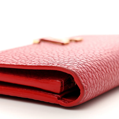 Louis Vuitton Taurillon Capucines Compact Wallet Scarlet 10 of 12