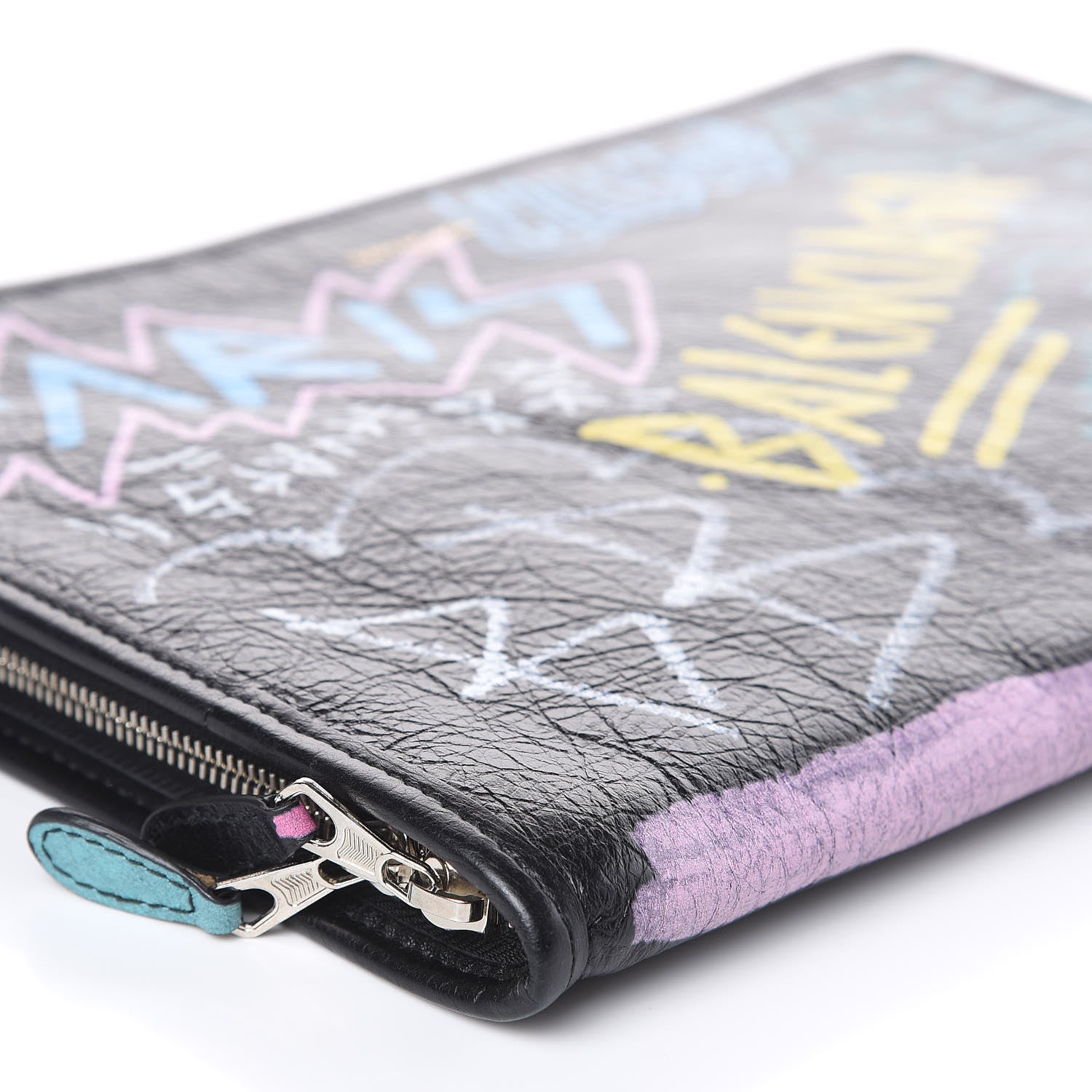 Balenciaga Agneau Arena Graffiti All Over Bazar Pouch Black Multicolor 9 of 10