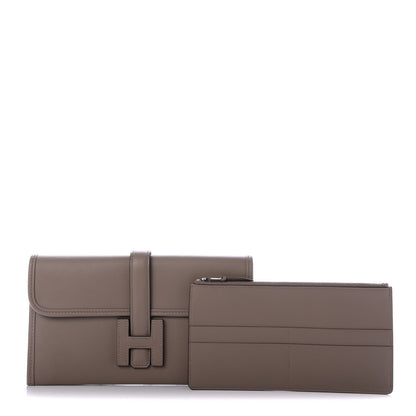 Hermes Swift Jige Duo Clutch Gris Asphalte 1 of 10