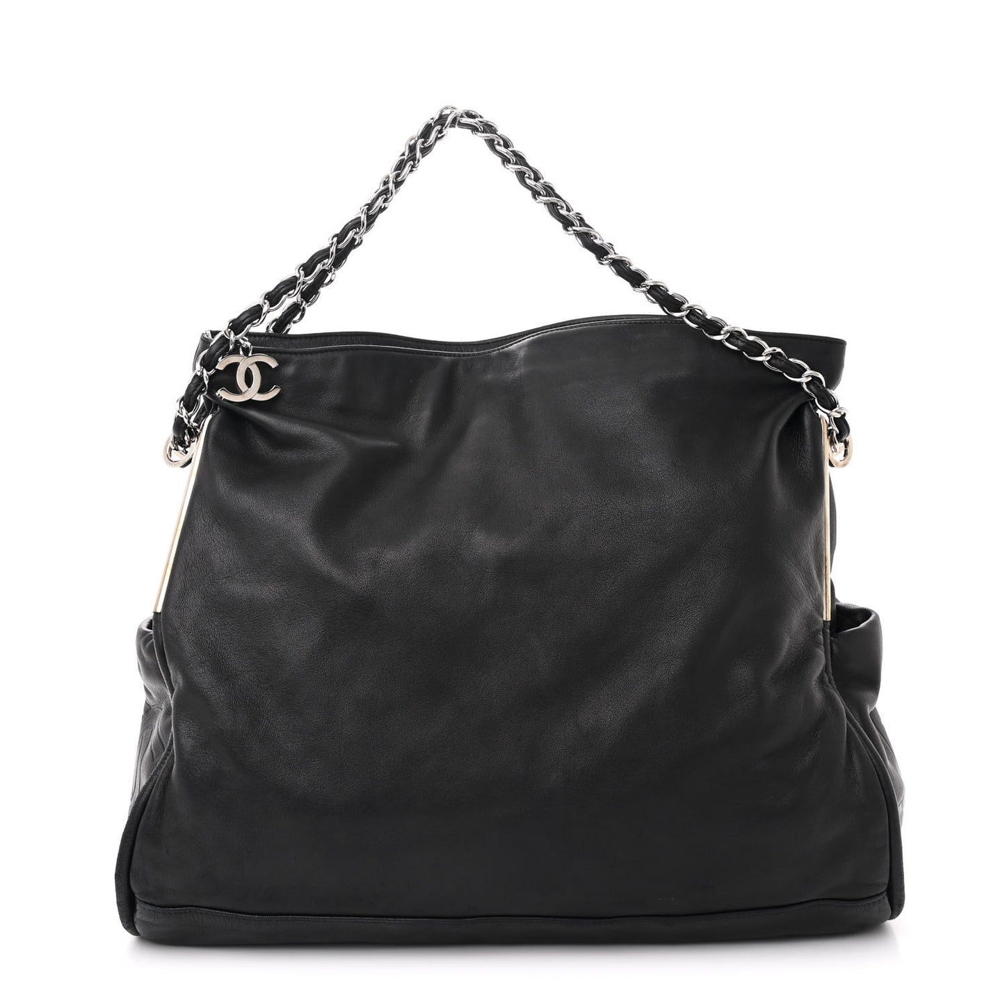 Lambskin Large Ultimate Soft Tote Black