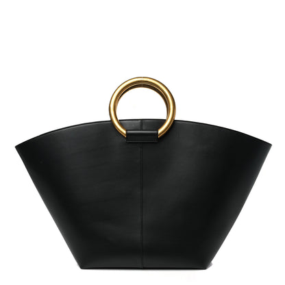 Saint Laurent Smooth Calfskin Maxi Trapezoid Shopping Tote Black 1 of 11