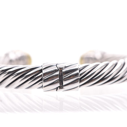 David Yurman Sterling Silver 14K Yellow Gold 10mm Cable Classics Bracelet 3 of 5