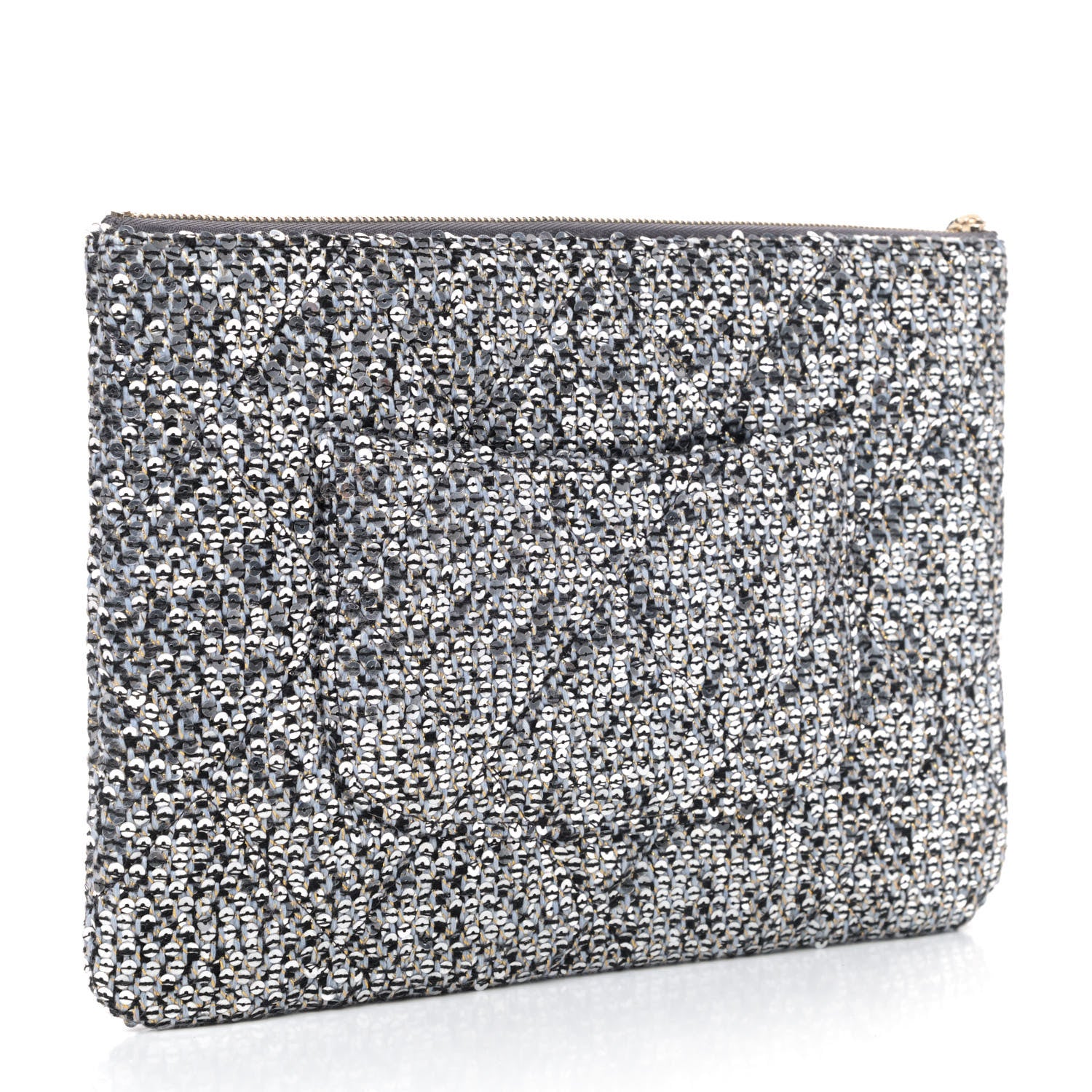 Chanel Sequins Medium 19 Pouch Silver 4 of 8