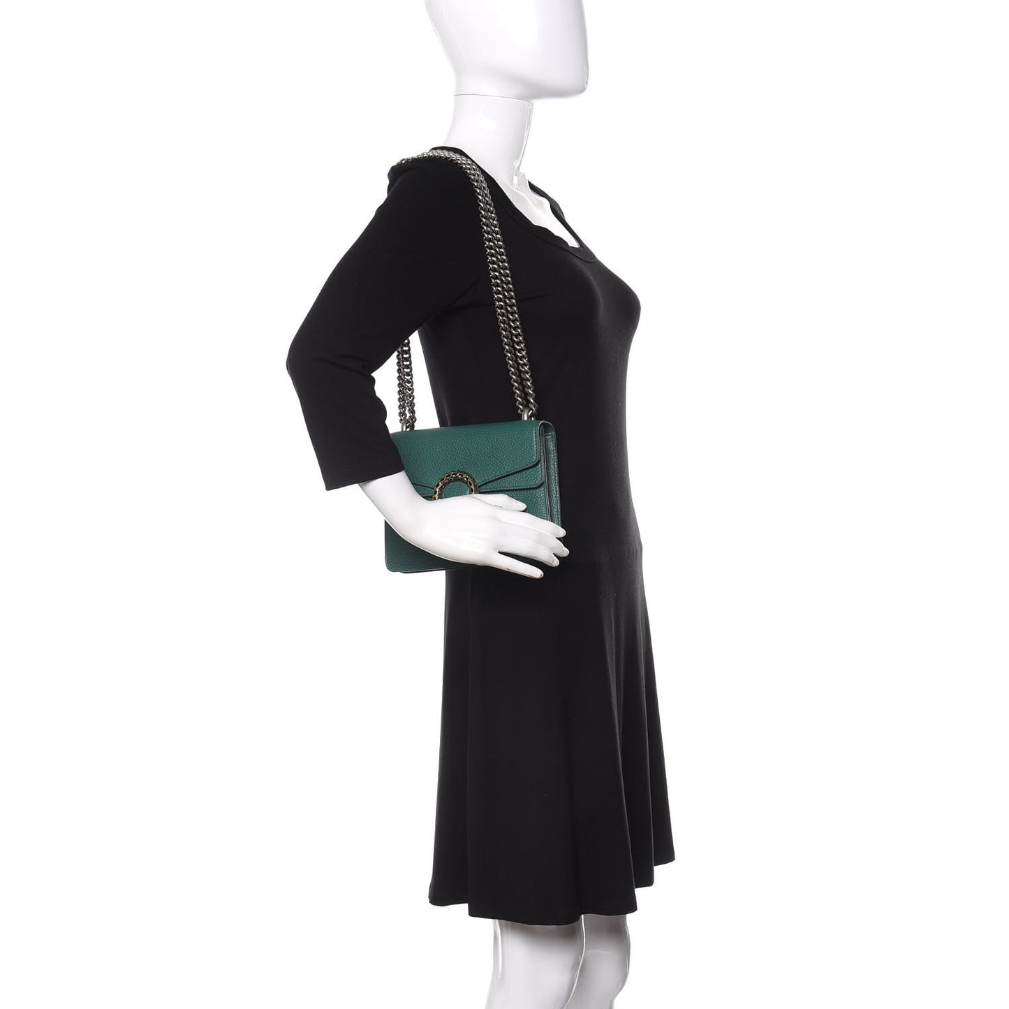 Calfskin Mini Dionysus Shoulder Bag Emerald