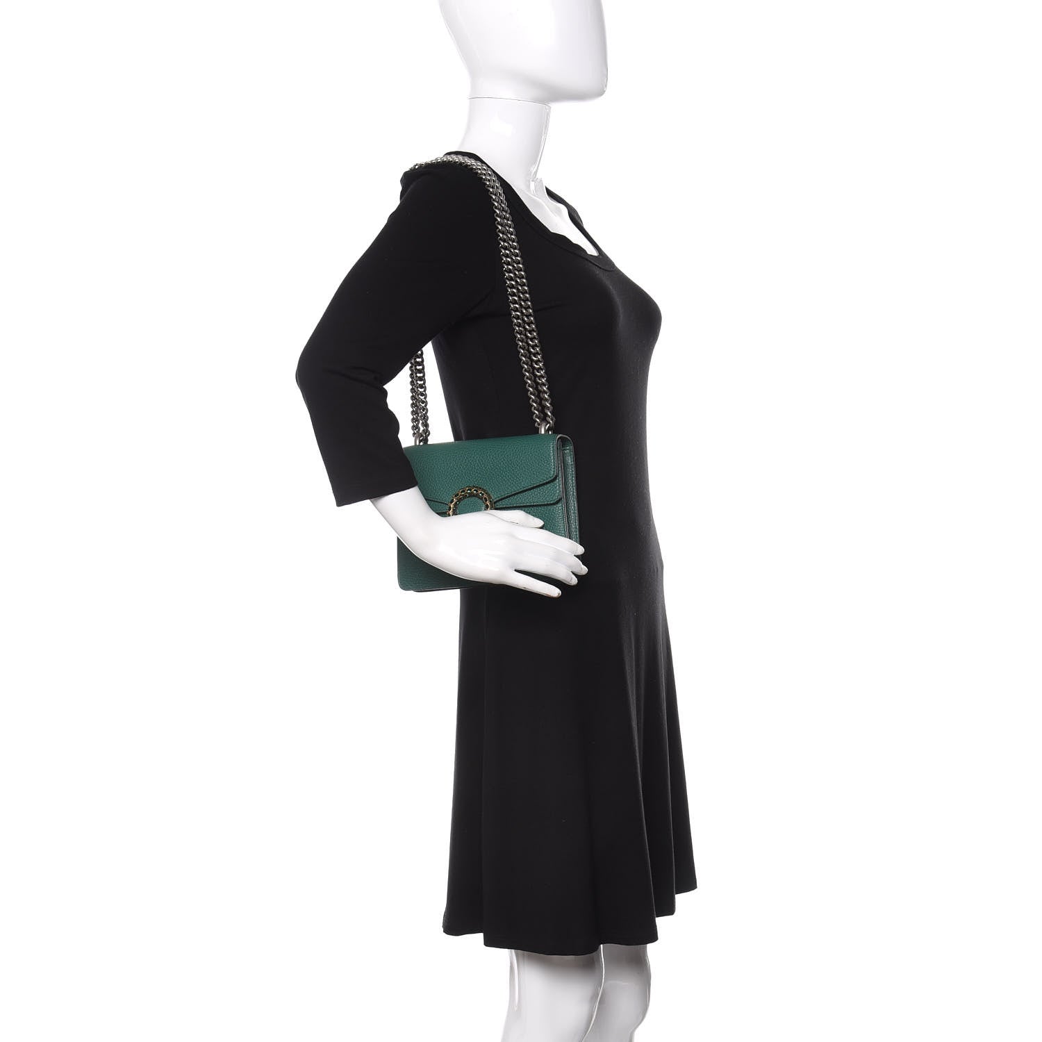 Gucci Calfskin Mini Dionysus Shoulder Bag Emerald 2 of 13