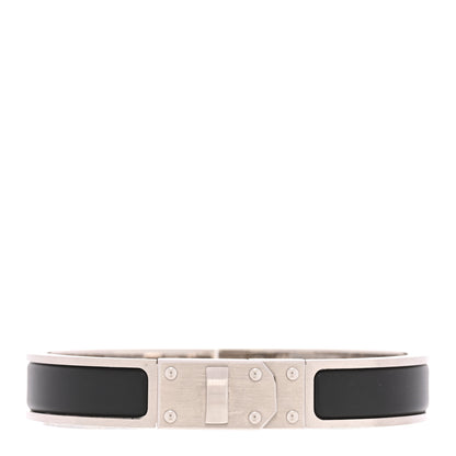Hermes Matte Enamel Mens Kelly Bracelet T6 Black 1 of 5