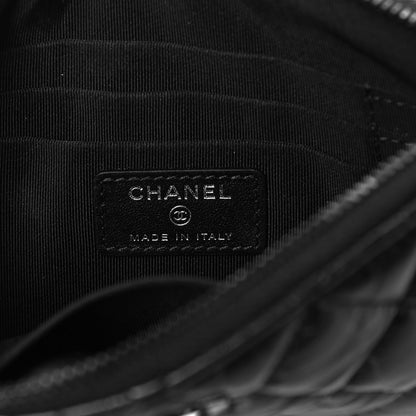 Chanel Aged Calfskin Quilted Medium Reissue Cosmetic Case So Black 6 of 7