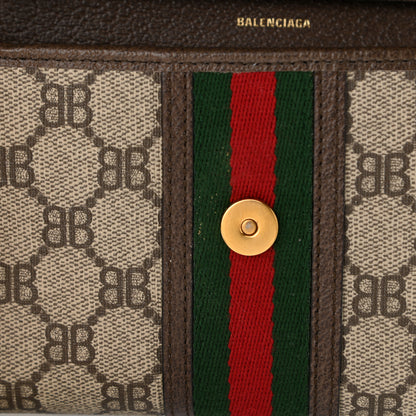 Gucci X BALENCIAGA BB Supreme Monogram Web Ophidia Crossbody Wallet Beige New Acero 12 of 13
