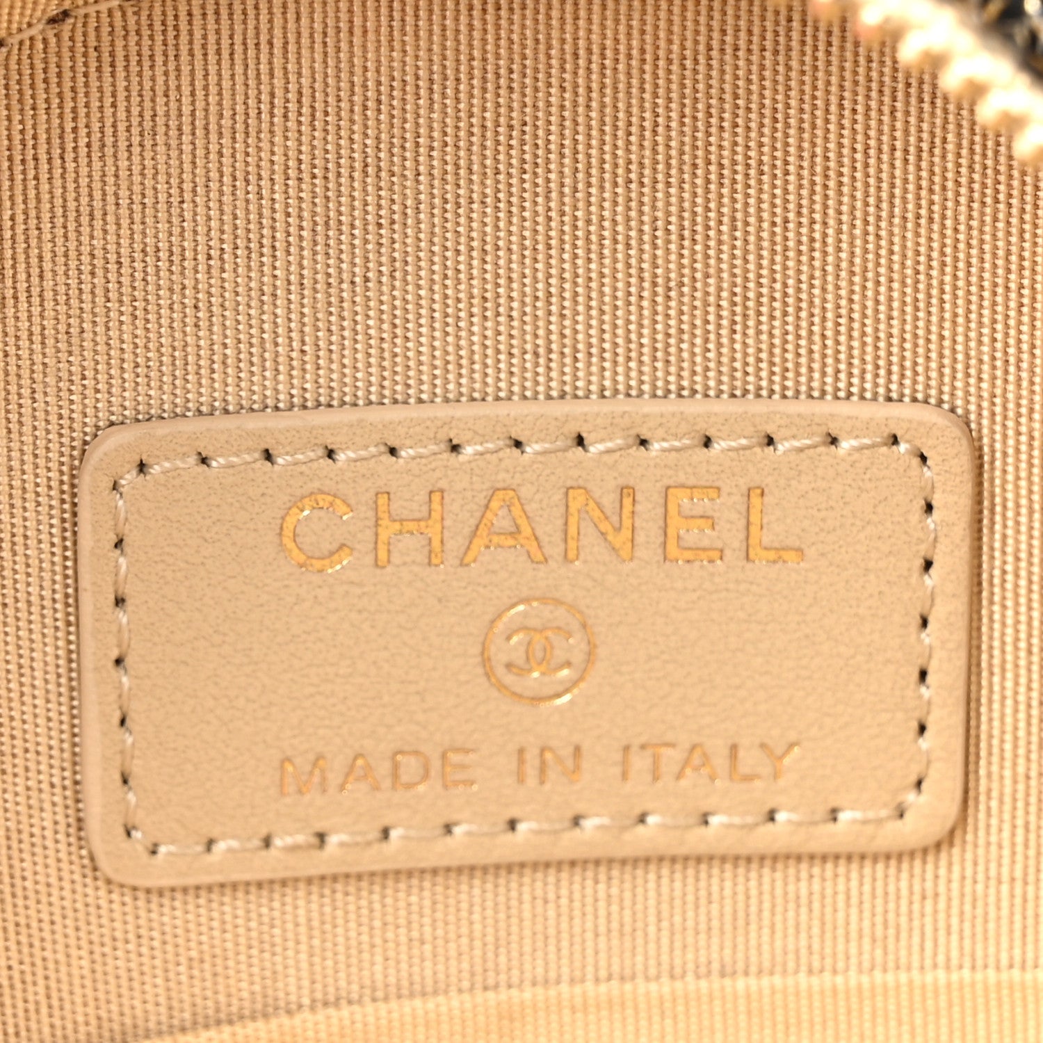 Chanel Tweed Shearling Round Clutch With Chain and Coin Purse Beige Black 8 of 12