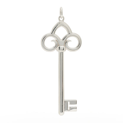 Tiffany Sterling Silver Fleur De Lis Key Pendant 1 of 4