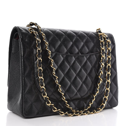 Chanel Caviar Quilted Maxi Double Flap Black 3 of 11