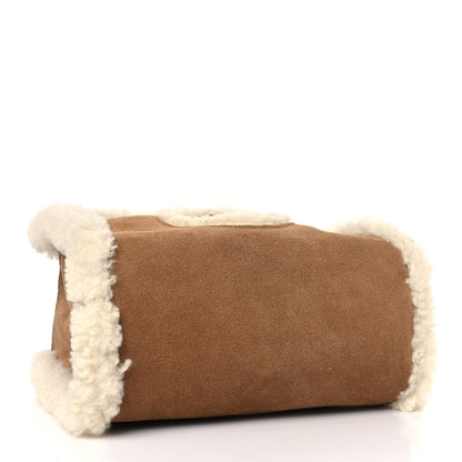 Telfar X UGG Suede shearling Small Shopping Bag Chestnut 4 of 8