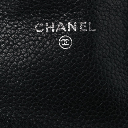 Chanel Caviar Half Moon Wallet On Chain WOC Black 6 of 11
