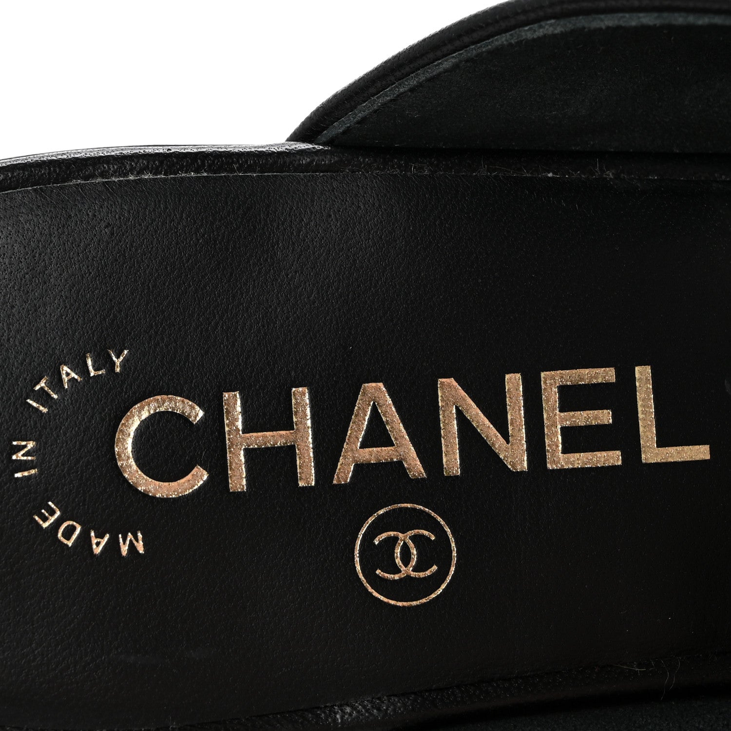 Chanel Lambskin Pearl CC Mules 38 Black 8 of 9