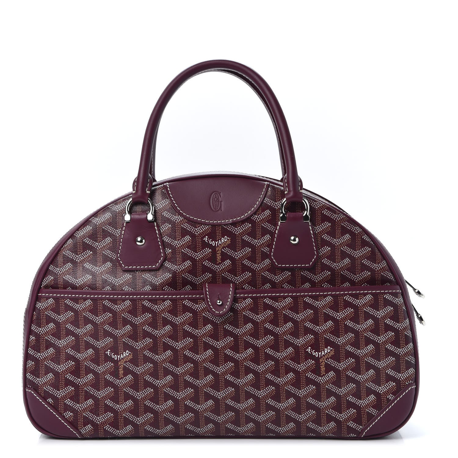 Goyard Goyardine Saint Jeanne MM Bowler Burgundy 1 of 8