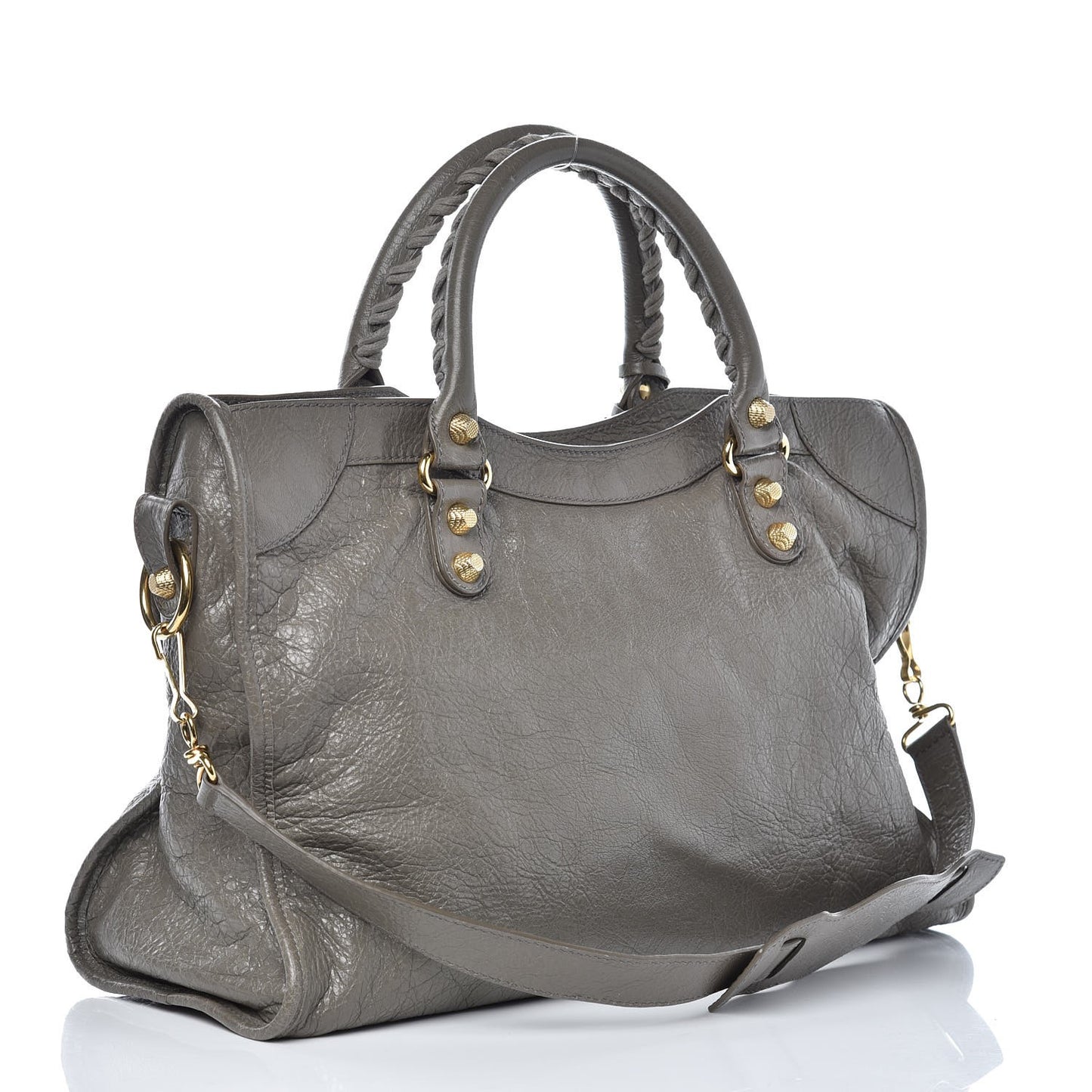Agneau Giant 12 Gold Hardware City Beige Liege