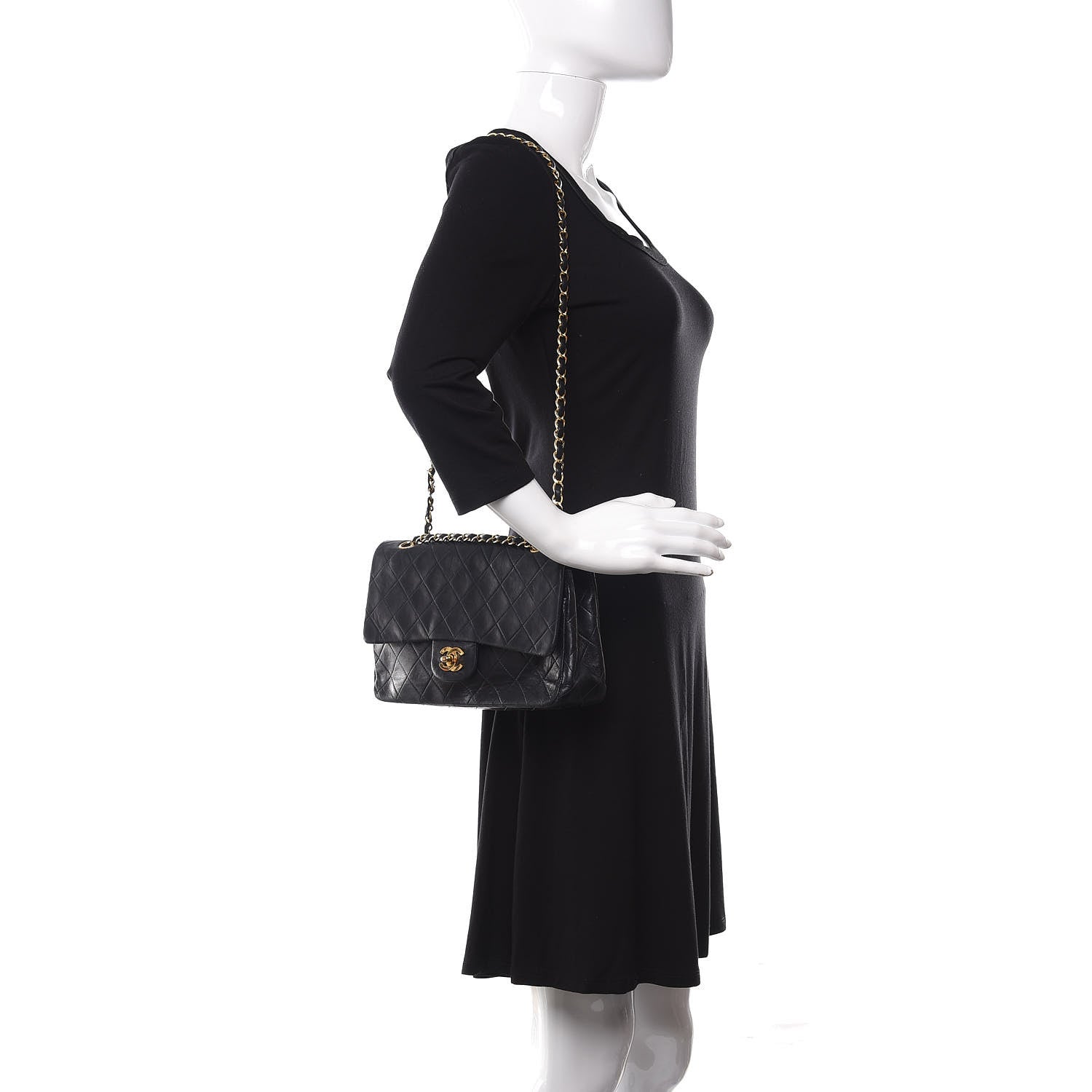 Chanel Lambskin Quilted Medium Double Flap Navy 2 of 28