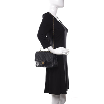 Chanel Lambskin Quilted Medium Double Flap Navy 2 of 28