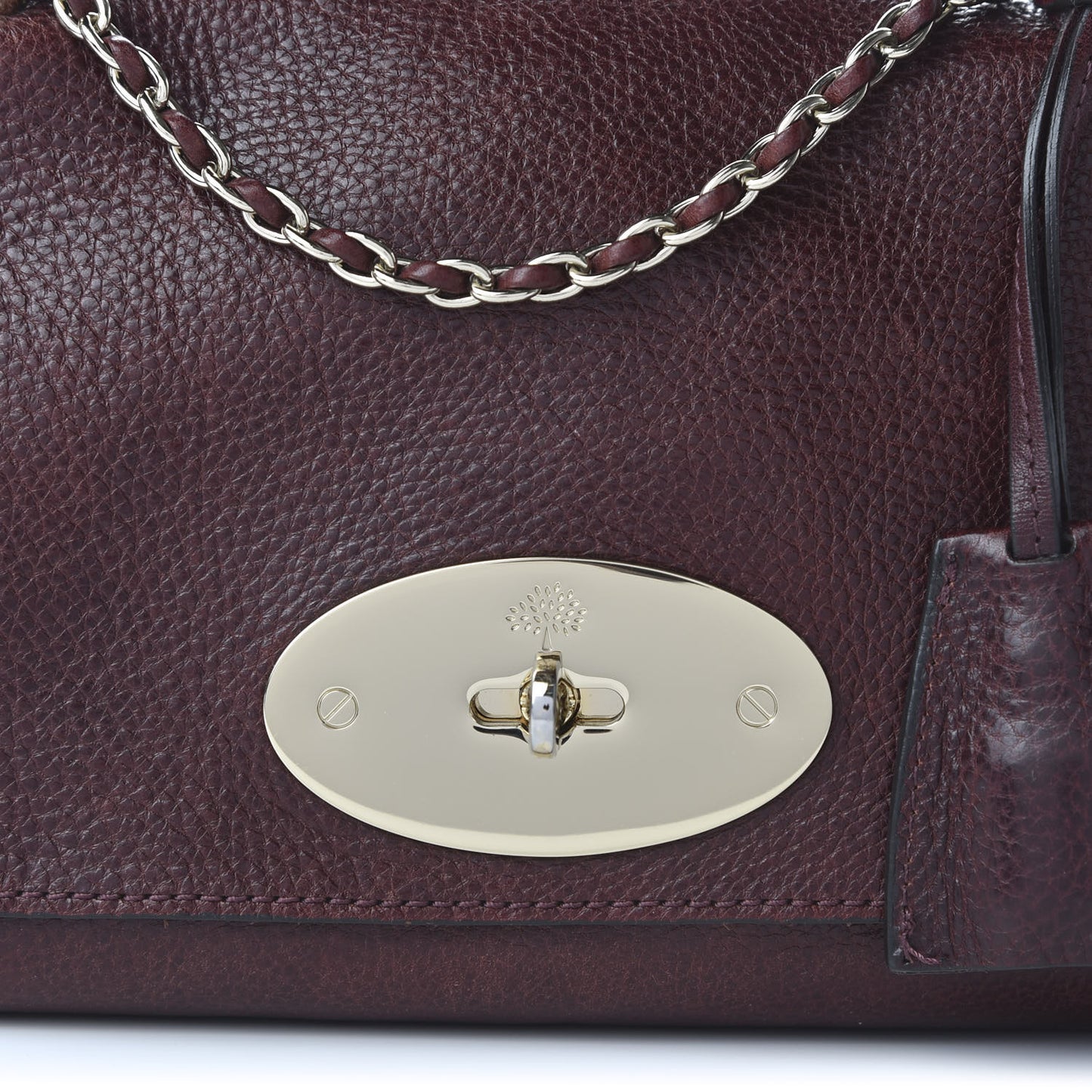 Small Classic Grain Calfskin Small Lily Flap Oxblood