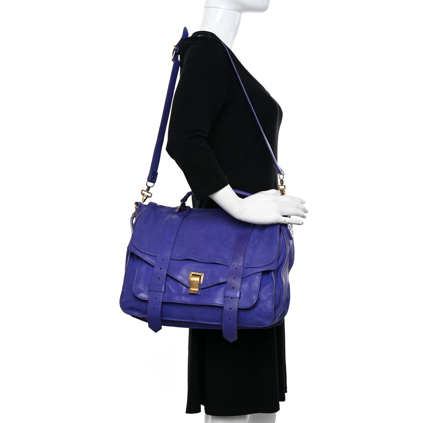 Lambskin PS1 Large Satchel Purple Rain