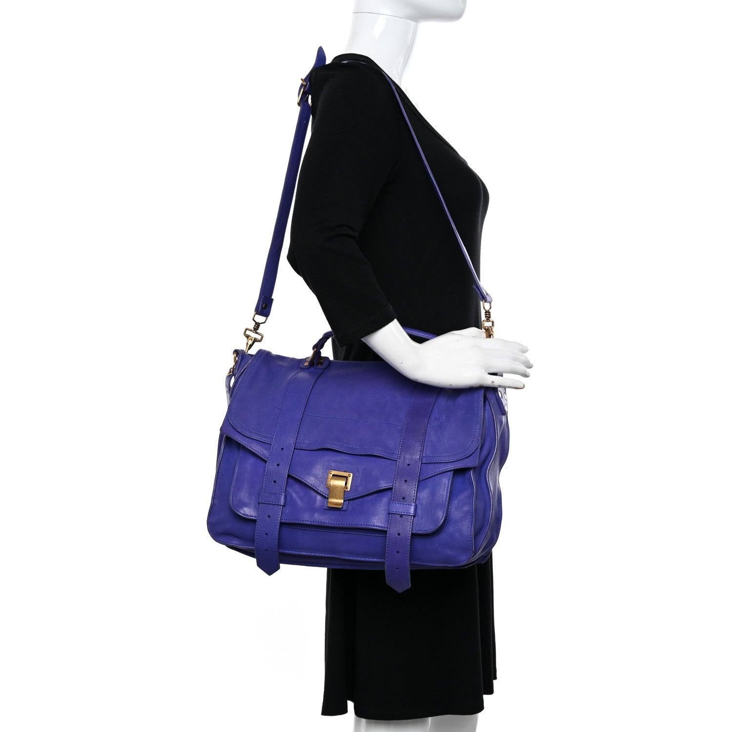 Proenza Schouler Lambskin PS1 Large Satchel Purple Rain 2 of 12