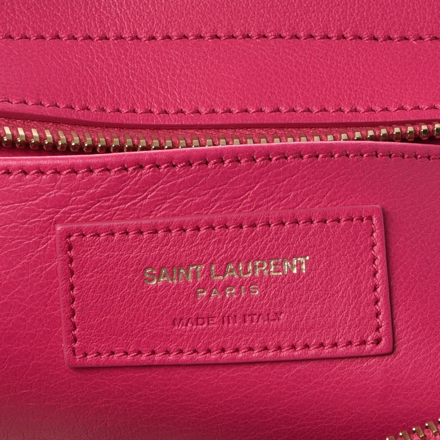 Saint Laurent Calfskin Small Monogram Cabas Fuchsia 6 of 7