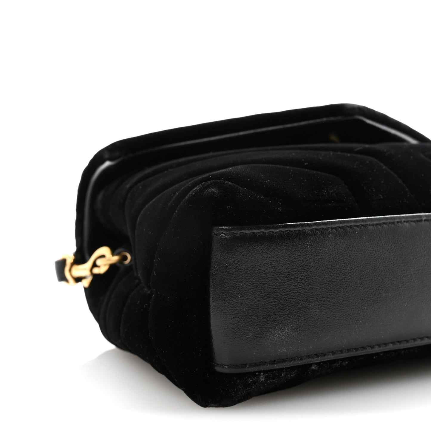 Velvet Y Quilted Monogram Toy Loulou Chain Satchel French Black