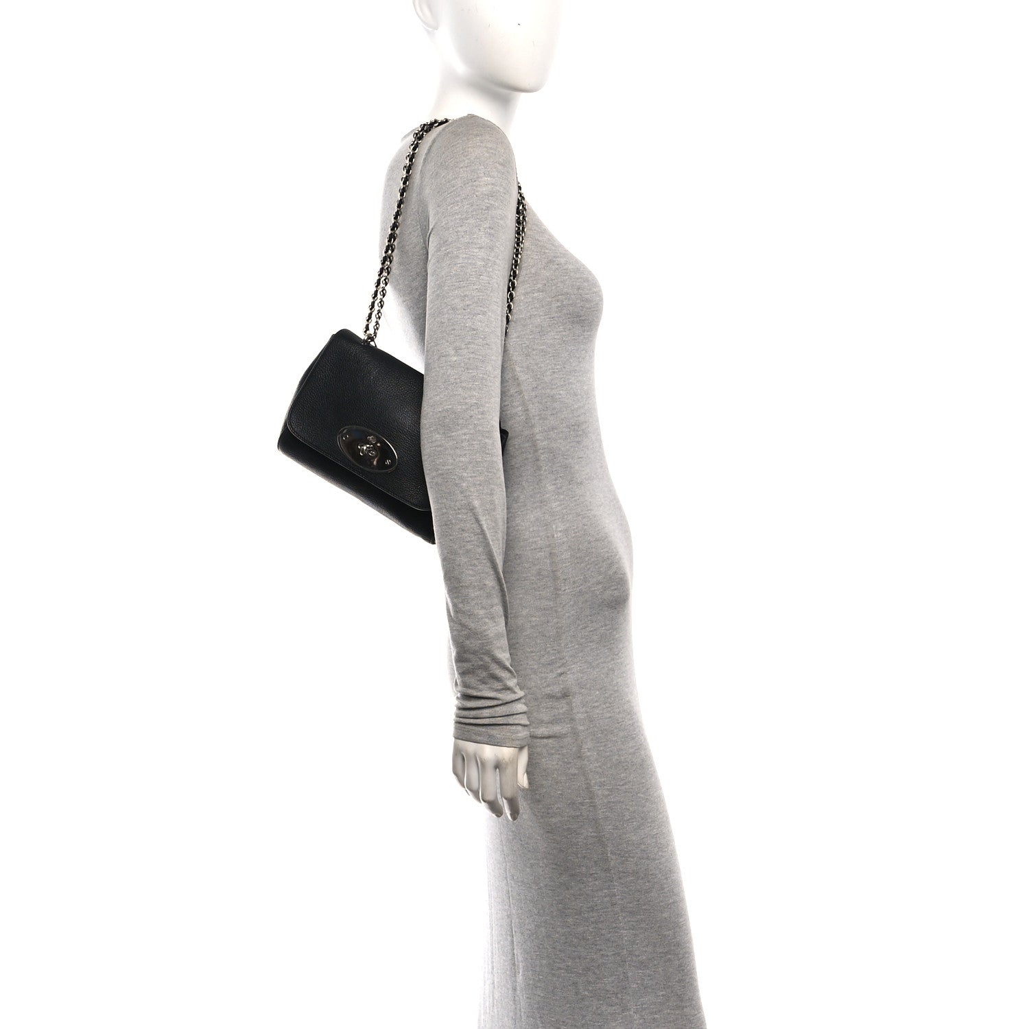 Mulberry Glossy Goatskin Small Lily Flap Black 3 of 10