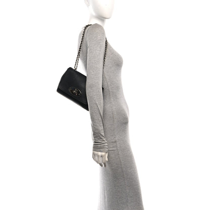 Mulberry Glossy Goatskin Small Lily Flap Black 3 of 10