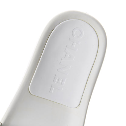 Chanel PVC CC Mules Sandals 36 White Grey 5 of 7