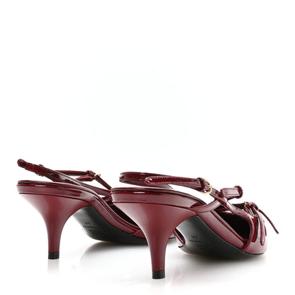 Miu Miu Vernice Buckle 55mm Slingback Pumps 38 Porpora 5 of 7