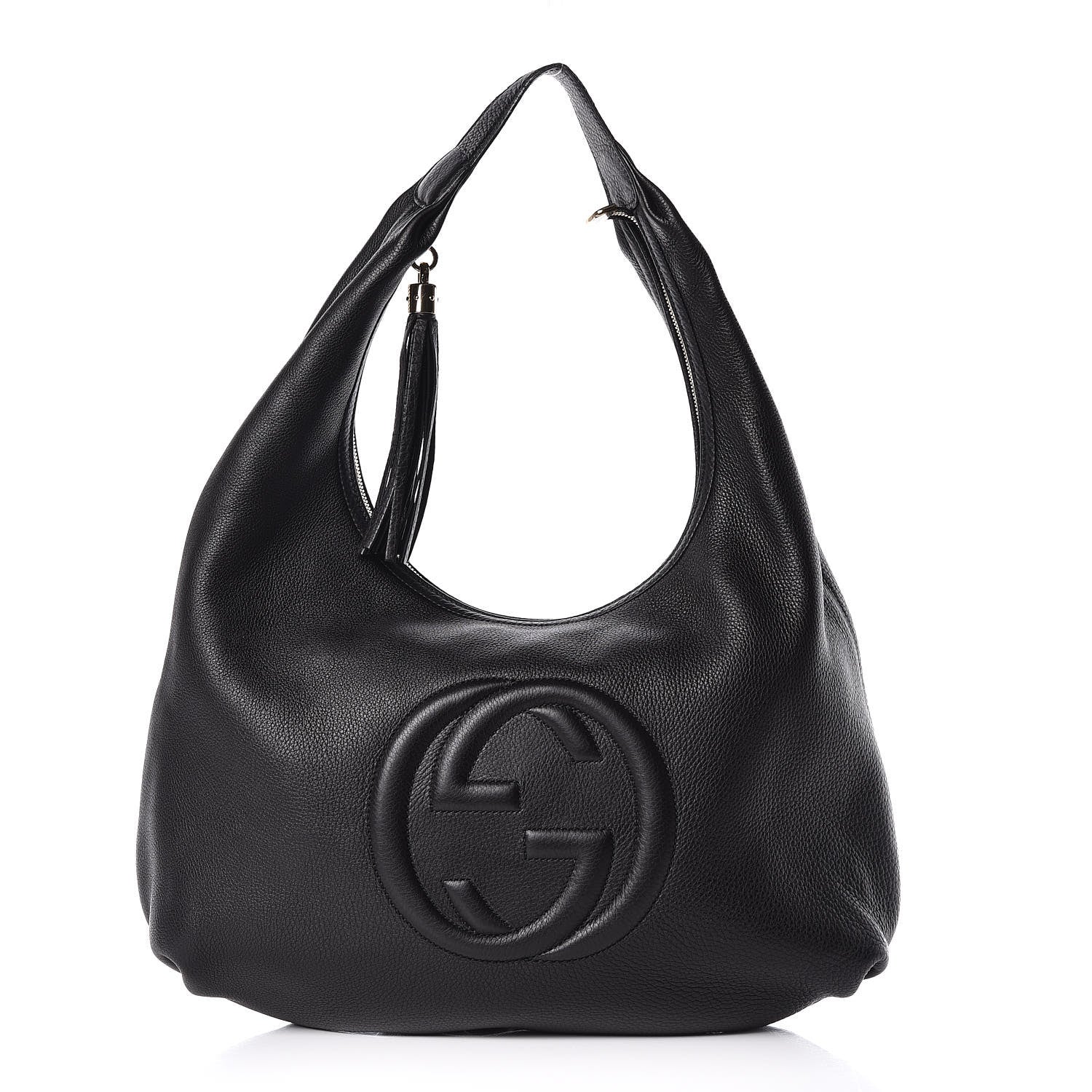 Gucci Pebbled Calfskin Soho Hobo Black 1 of 10