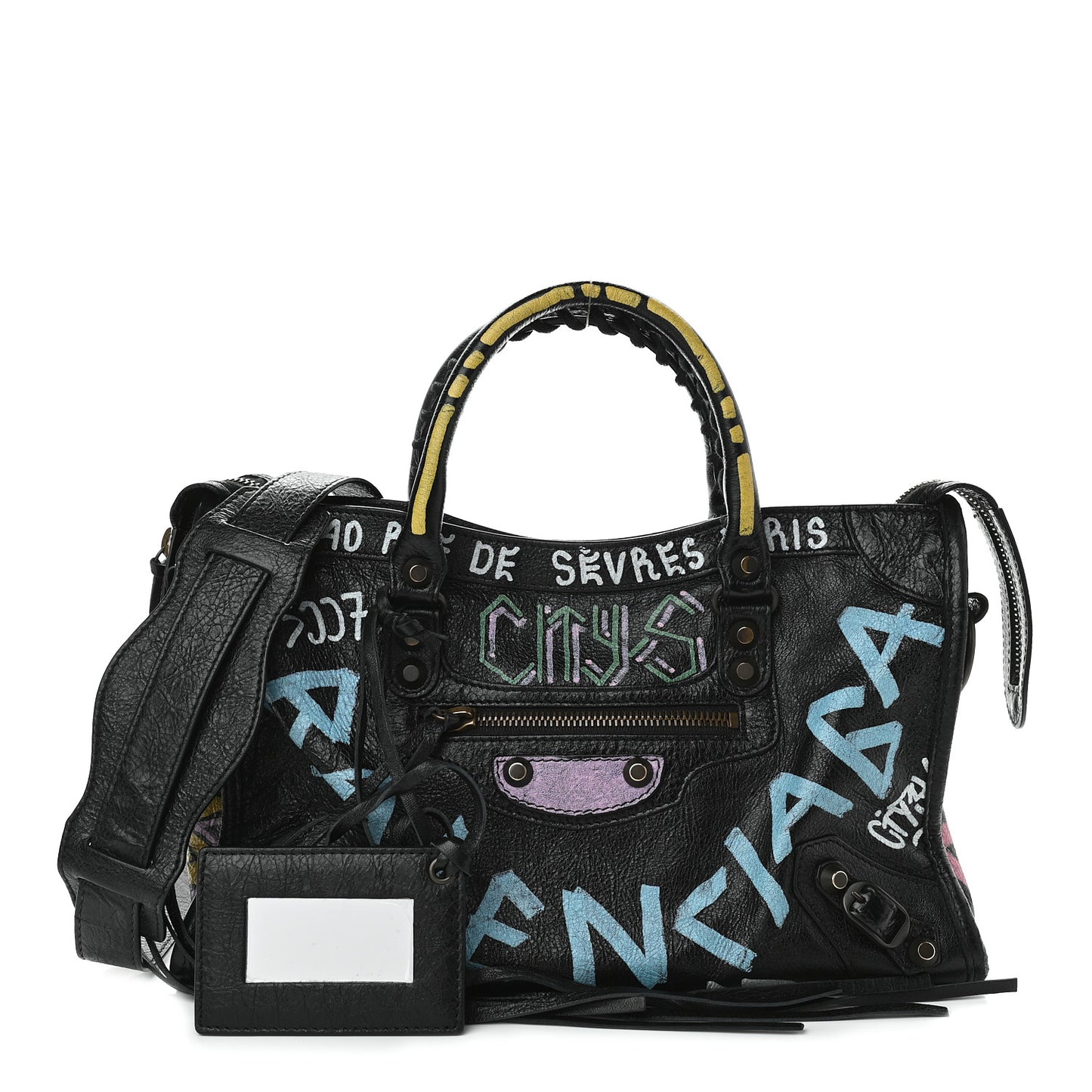 Agneau Graffiti All Over Classic Hardware S City Black Multicolor