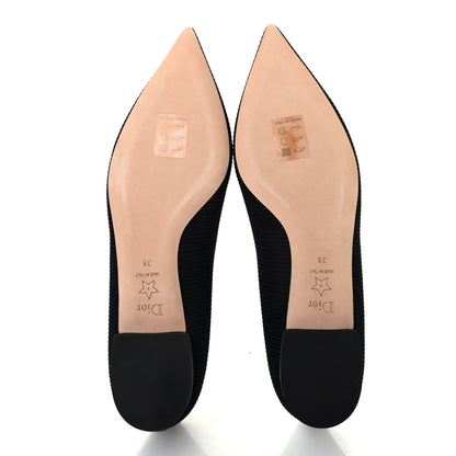 Christian Dior Technical Fabric Pointed Toe Flats 38 Black 5 of 8