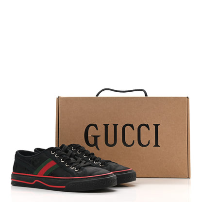 Gucci Econyl Nylon Web Monogram Off The Grid Womens 1977 Tennis Sneakers 37 Black 9 of 9