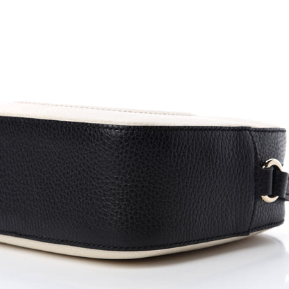 Gucci Dollar Calfskin Bi-Color Small Soho Disco Bag Mystic White Black 7 of 10