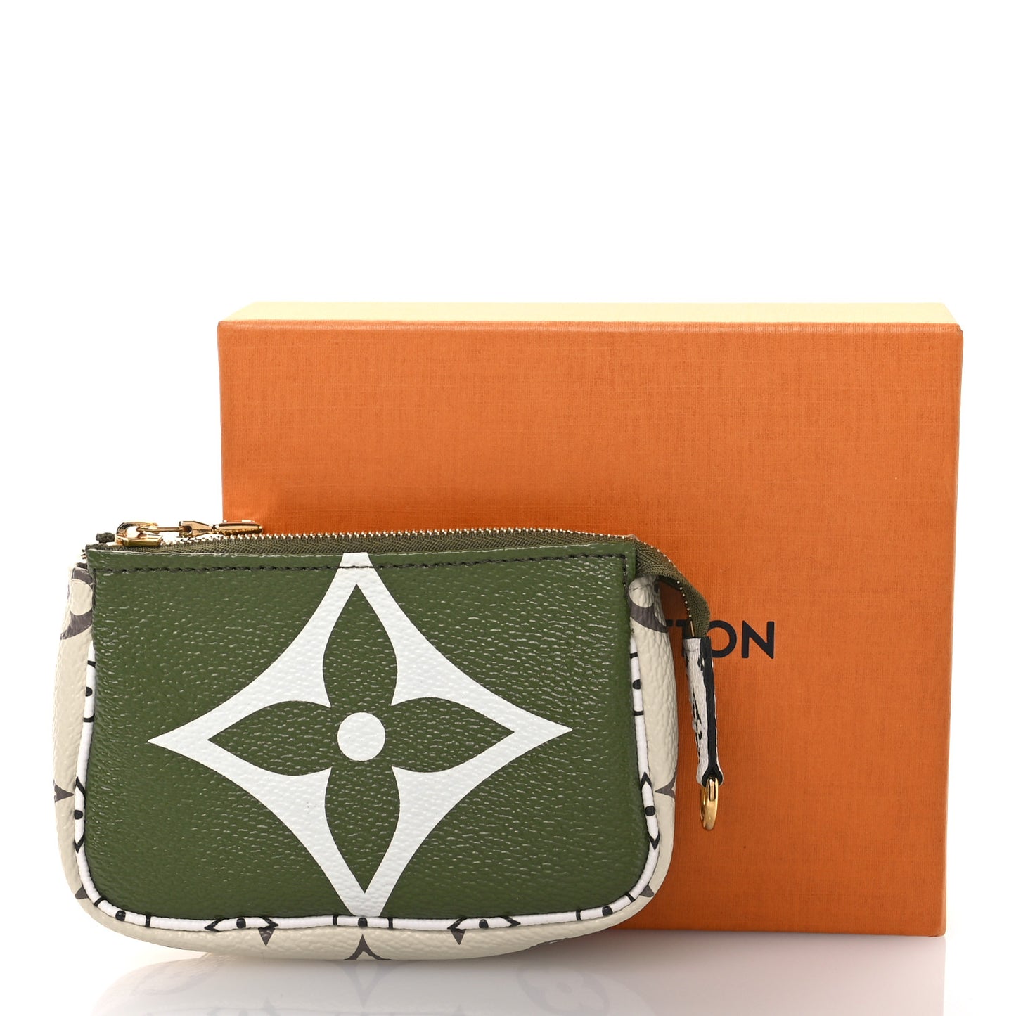 Monogram Giant Micro Pochette Accessories Kaki White