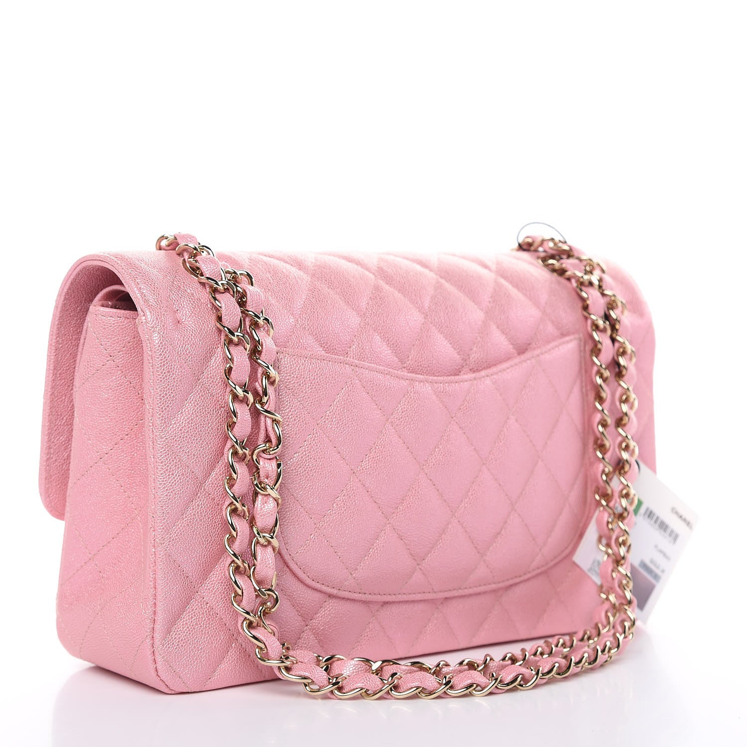 Chanel Iridescent Caviar Quilted Medium Double Flap Rose Pink 3 of 10