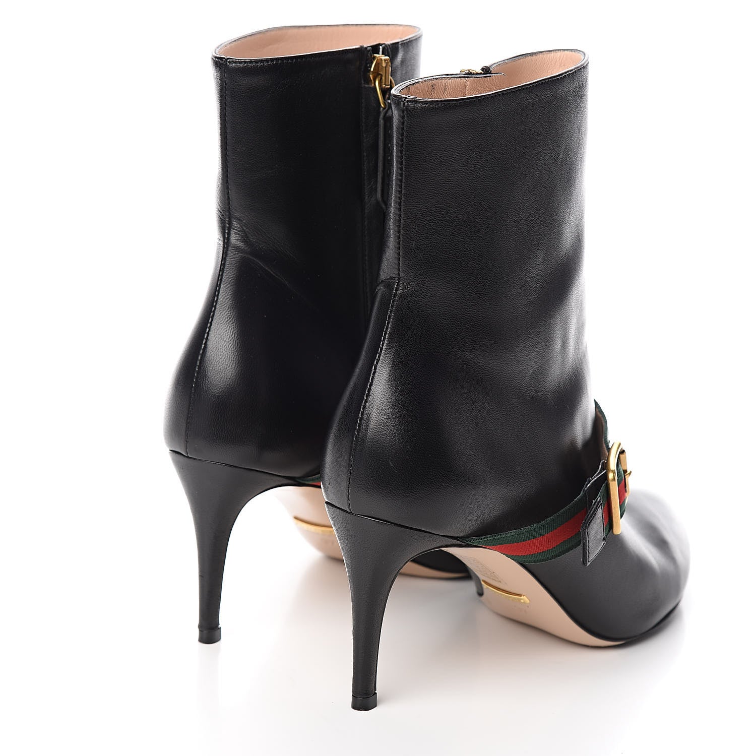 Gucci Nappa Sylvie Ankle Boots 37 Black 4 of 9